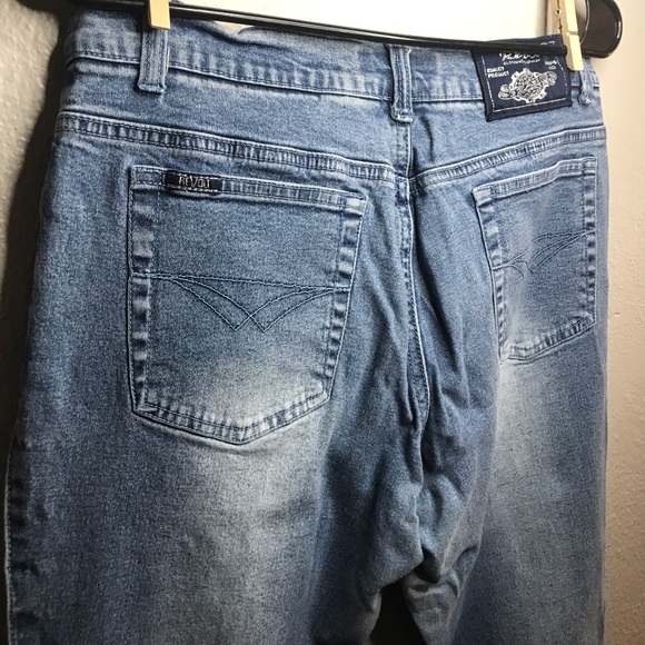 Vtg 90s/Y2K Mall Goth Flare Bell Bottom Star Jeans - Picture 6 of 8